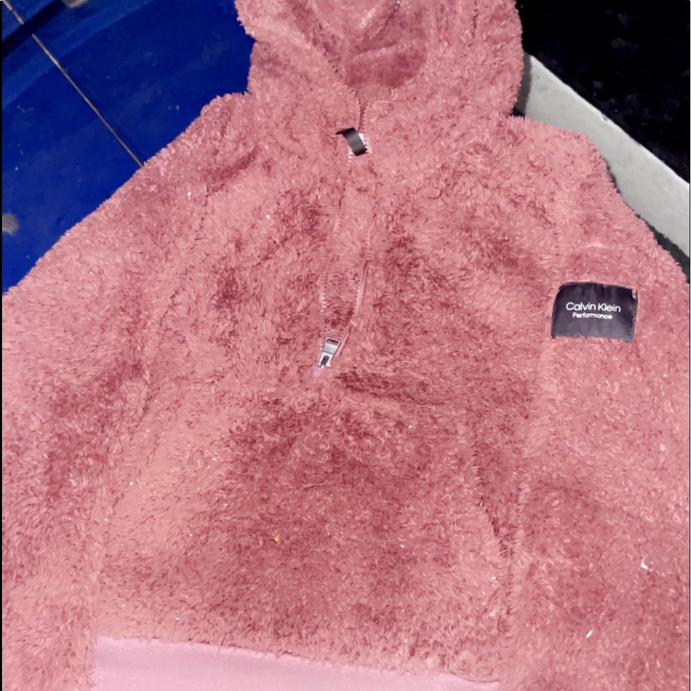 Calvin Klein fur hoodie